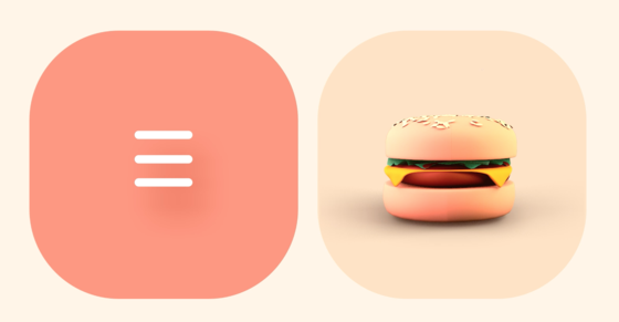 Hamburger button